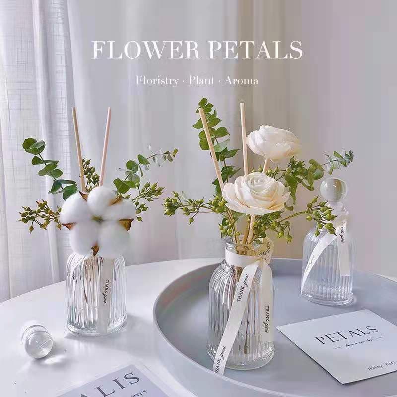 Roman Vertical Pattern Flame-Free Dried Flower Aromatherapy Long-Lasting Fragrance Bed & Breakfast Home Air Freshener Hand Gift Decoration Fragrance