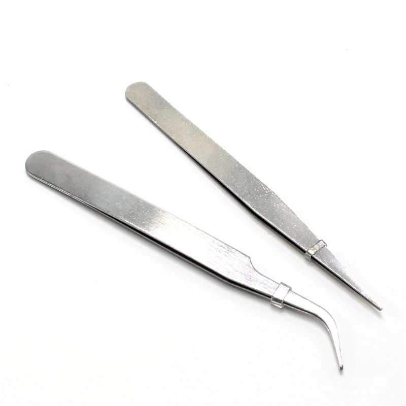 Curved and straight tweezers, a tool for holding succulents, bird's nest, peach hair, and eyelashes in aquariums, gardening miniature landscapes, and handmade crafts. Factory direct supply.