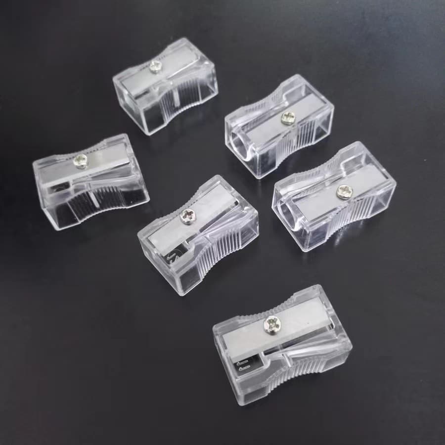 Transparent pencil sharpener 641 single-hole sharpener plastic sharpener stationery wholesale