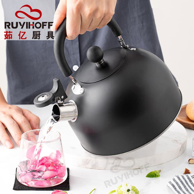 Stainless steel whistle kettle flat bottom universal induction cooker gas kettle cross-border household whistle kettle wholesale