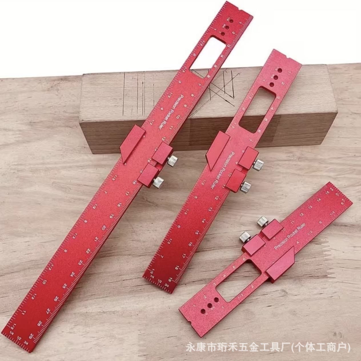 Aluminum Alloy Positioning Ruler Woodworking Marking Ruler Angle Ruler 16/20/30cm Measuring Tool DIY Tool