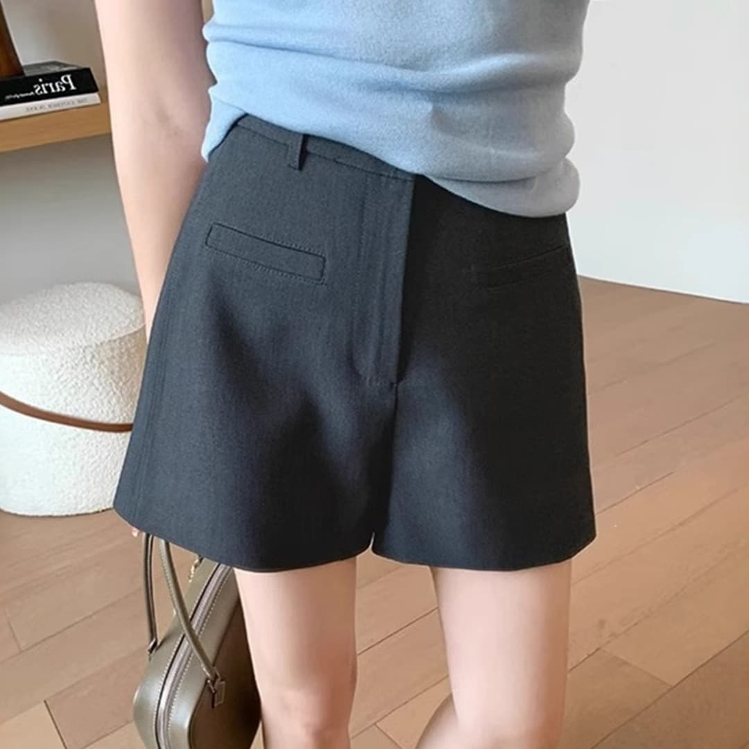 Women's Summer New Style High-Waisted A-Line Wide-Leg Casual Shorts, Flattering and Versatile for Petite Figures