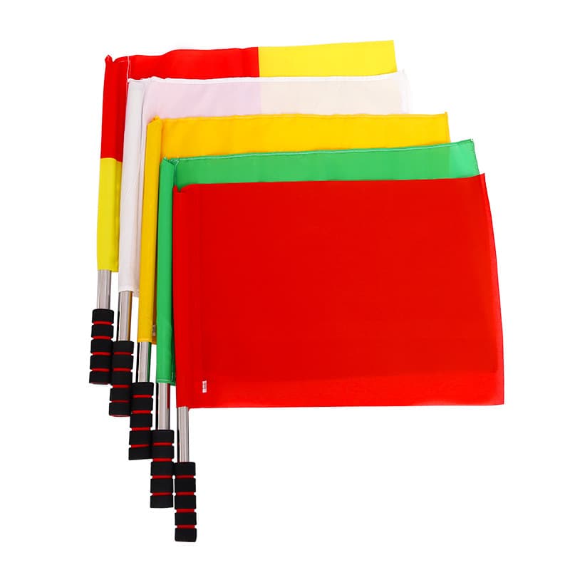 Custom Command Flag, Soccer Referee Flag, Red-Green Traffic Signal Flag, Red-White Starter Hand Flag, Wholesale Manufacturing