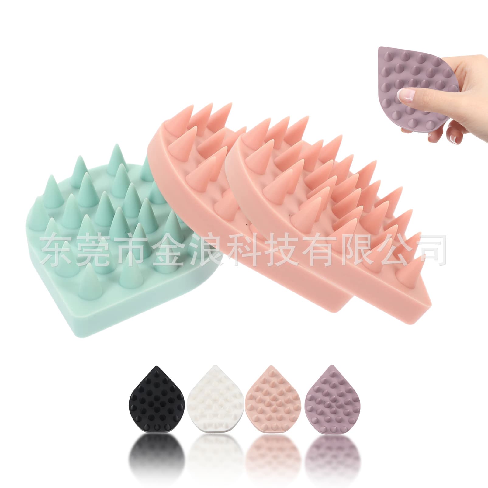 Cross-border Silicone Hair Scalp Brush Shampoo Brush Massager Exfoliating Brush Wet and Dry Cleaner