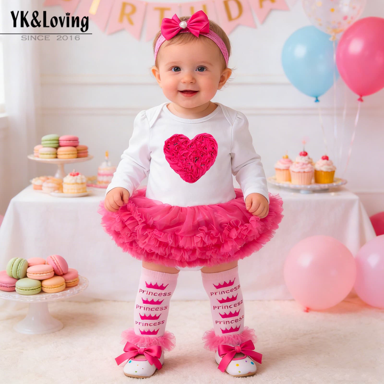 Cross-Border Baby Clothes, Baby Jumpsuits, Four-Season Style, First Birthday Photo Party Wear, Long-Sleeved Dress Set