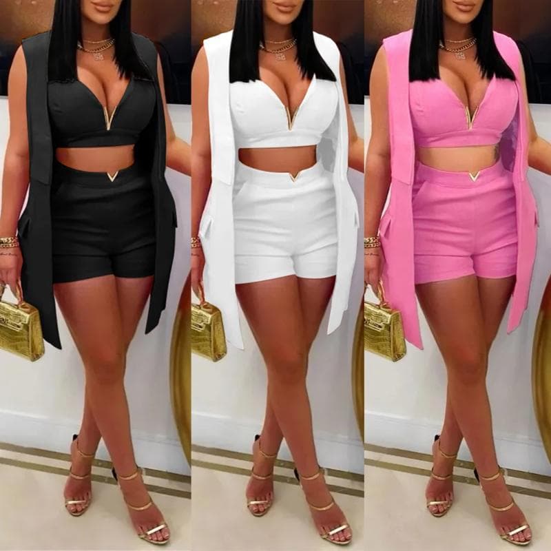 Women's Summer Two-Piece Set Short Sleeve Drop Shipping