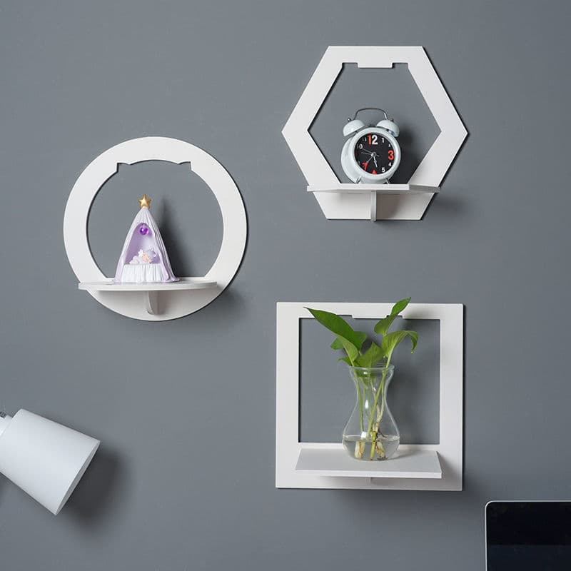 Wall Mounted Shelf, Bookshelf, Wall Shelf, Bedside Decorative Shelf, Wall Mounted Storage Rack for Room