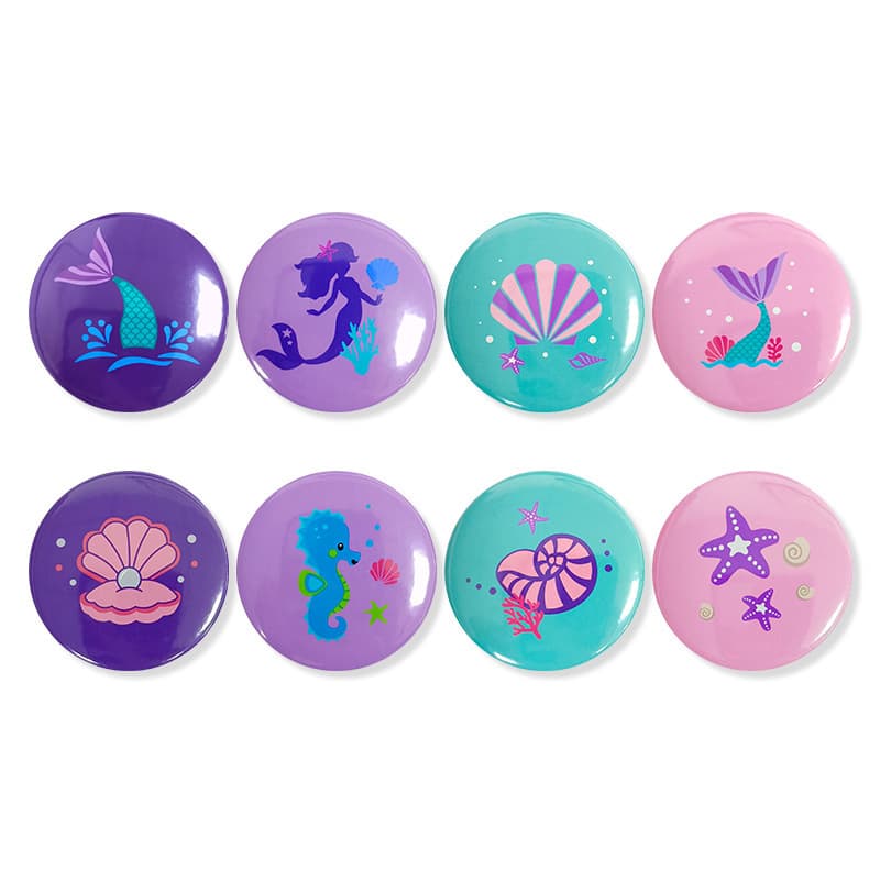Cross-Border New Mermaid Tail Seahorse Style Birthday Brooch Children's Party Ocean Theme Enamel Pin