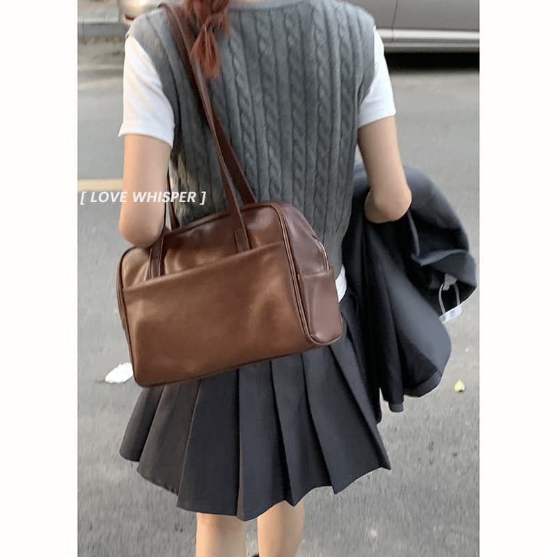 Retro Niche Large Capacity Bag Women Autumn 2024 New Minimalist Underarm Bag Versatile Large Capacity Tote Bag