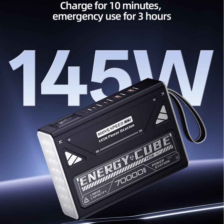 Cross-border mobile energy cube power bank 70000 mAh capacity 100W outdoor camping mobile power supply