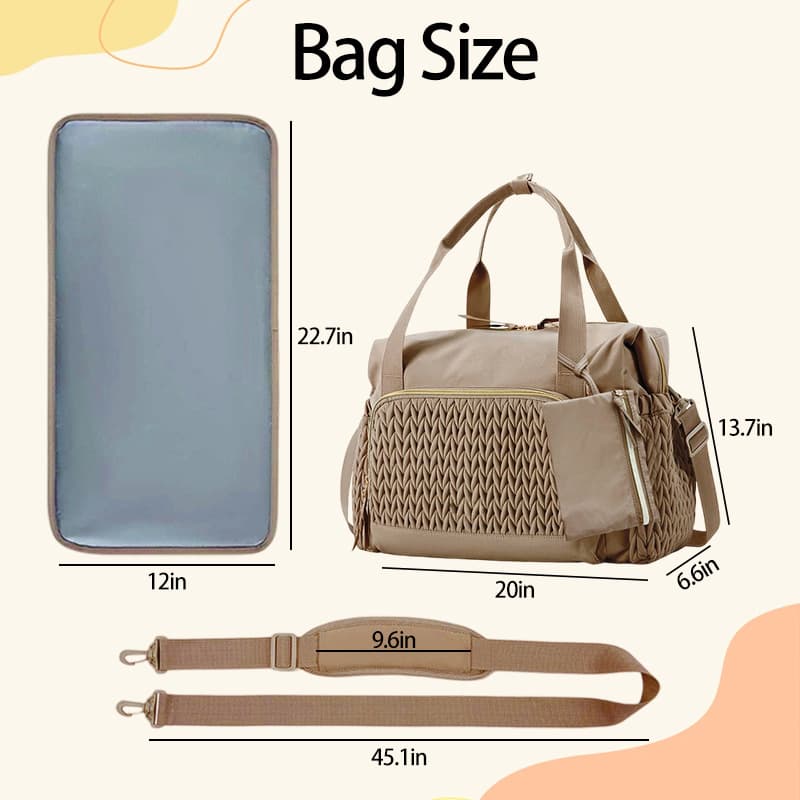 Amazon New Diaper Bag Mom Bag Multifunctional Maternity Outing Fashionable Large Capacity Baby Stroller Hanging