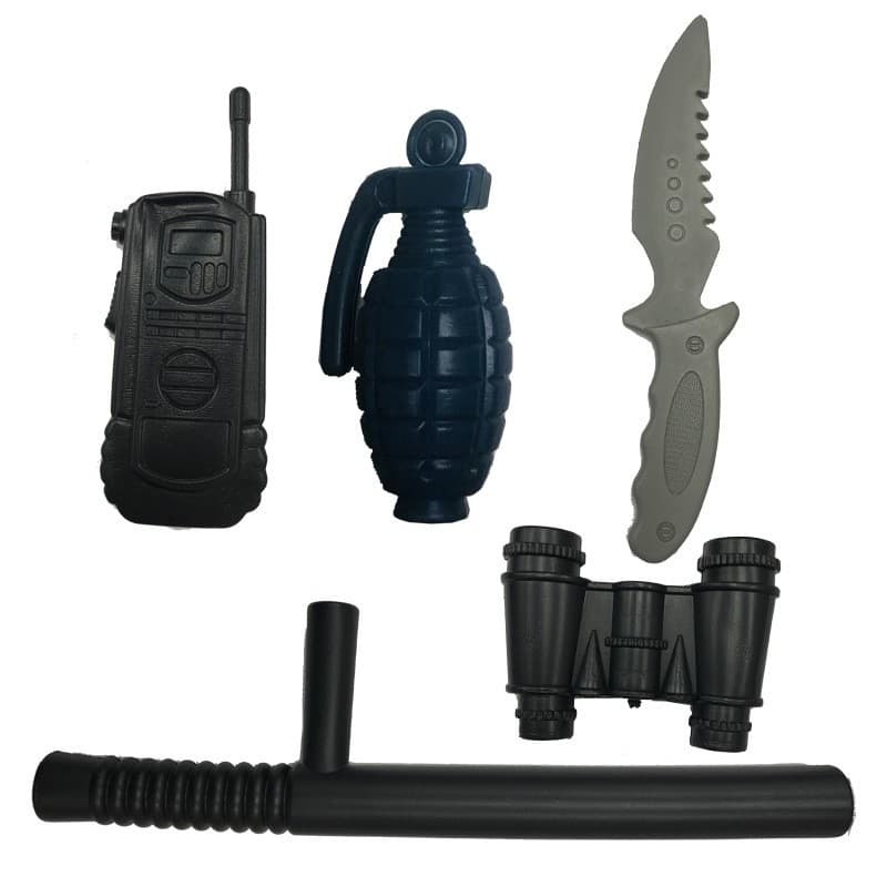 Children's gun accessories model police clothing suit accessories baton clothing accessories telescope grenade walkie-talkie toy