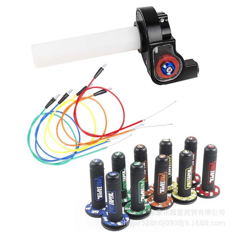 Dirt Bike Throttle Grip Rubber Sleeve Compatible with CQR, Huayang T4, Bosuer, Liebao Throttle Cable Universal