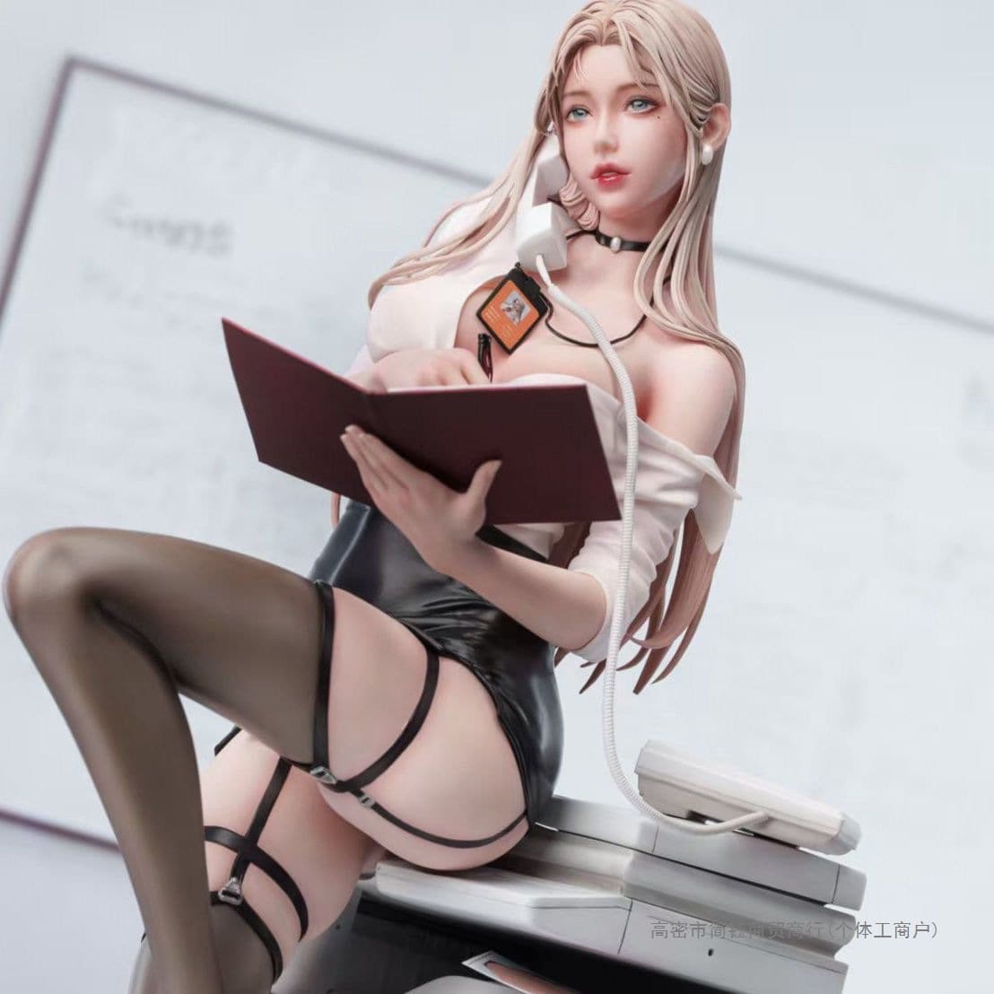In-stock uniform, personal secretary, pretend play, beautiful girl anime statue model, computer case ornament, figure, prize item.