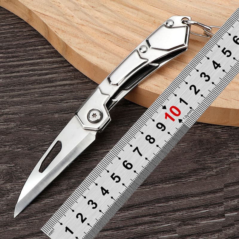 Outdoor Folding Knife Stainless Steel Fruit Knife EDC Keychain Folding Knife Multi-Function Pocket Knife