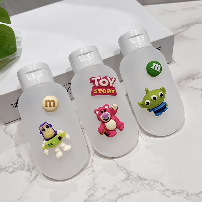 Travel Portable Cute Cartoon Dispensing Bottles for Foundation, Toner, Lotion, Samples, Shampoo, Body Wash, Dispensing Essential