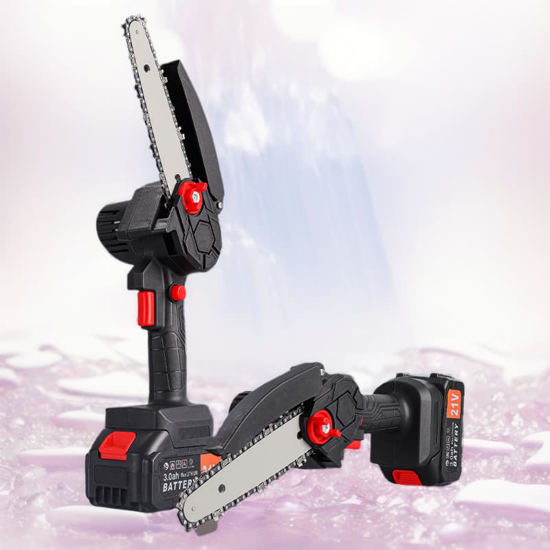 Household Lithium Battery Electric Chainsaw Small Cordless Electric Saw Handheld Wireless Lithium Electric Saw for Garden Tree Pruning