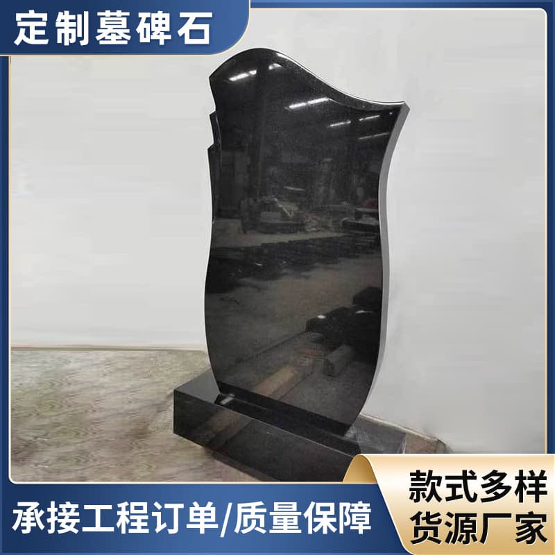 Manufacturer supplying Russian-style granite tombstones, traditional craft carved stones for earth burial wholesale