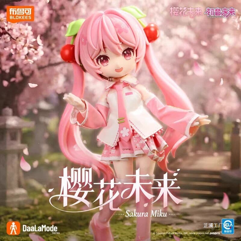 Block Figure Sakura Future Enchantment Edition Hatsune Miku Figure Dress-Up Doll Official Toy Gift for Girls