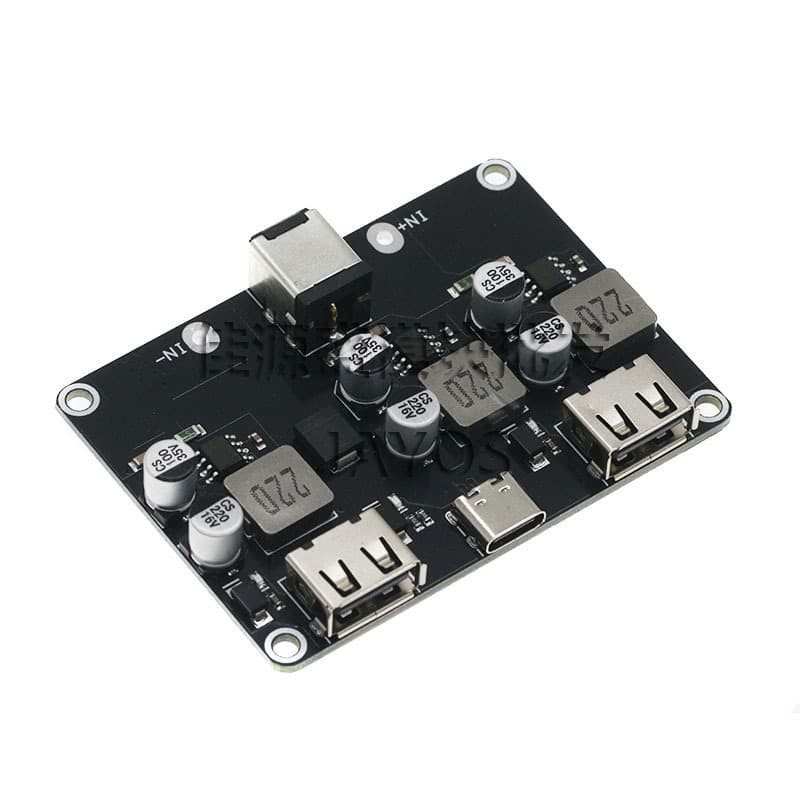 3-Channel Fast Charging Module 12V24V to QC3.0 Fast Charge TYPE-C USB Phone Charging Board Step-Down Module