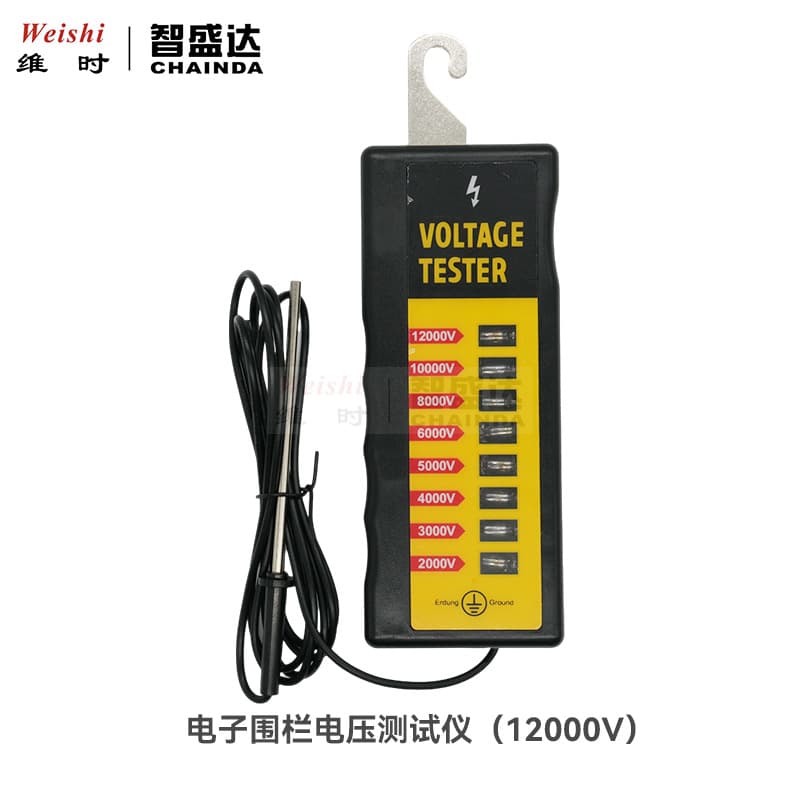 Farm Fence Pressure Tester 12KV Electronic Pasture Voltage Tester Neon Tube Pressure Meter Animal Prevention Protection System
