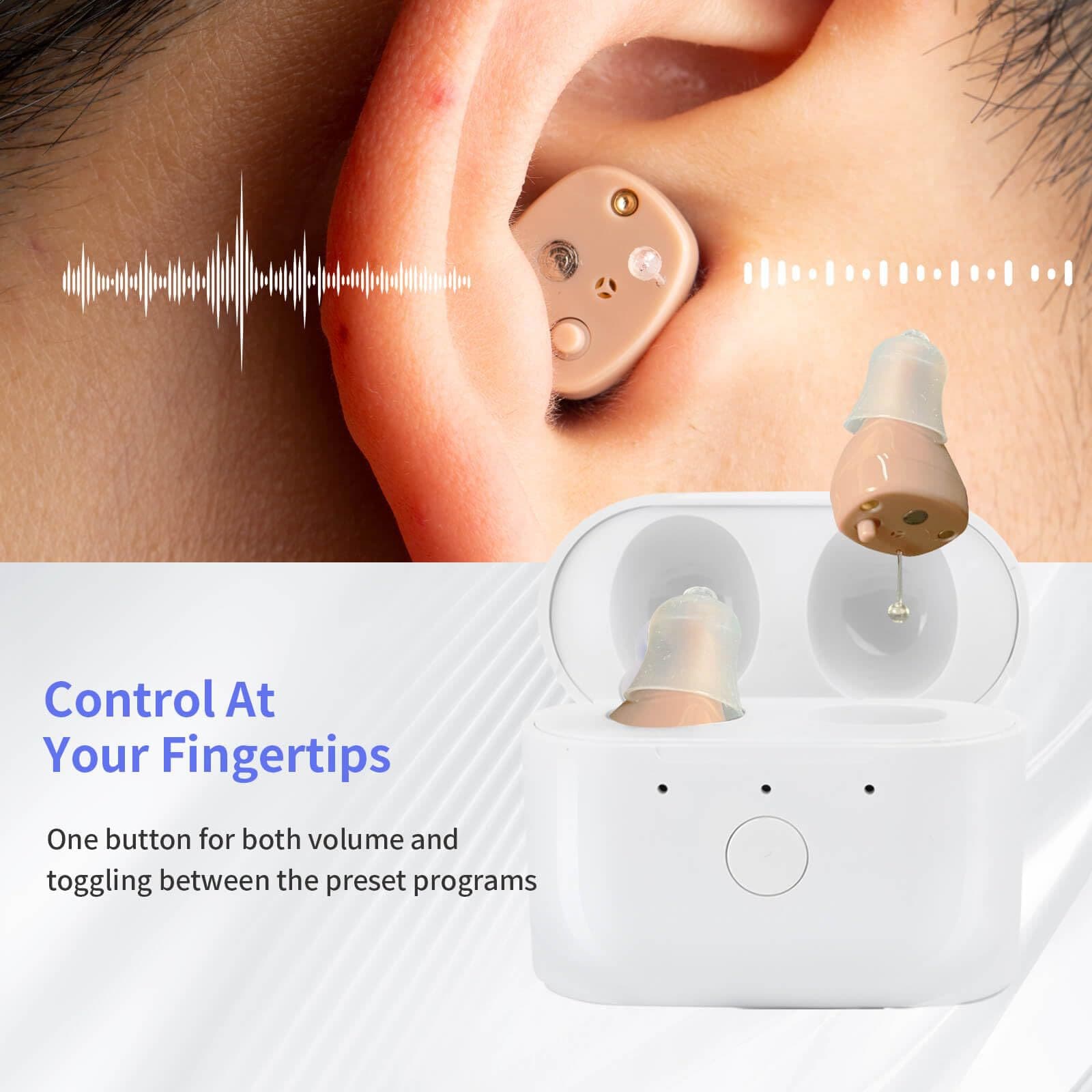 Veenaton C600 Hearing Aid for Seniors, Sound Amplifier, Behind-the-Ear Rechargeable, for Deafness, In-Ear Canal Style, Wholesale