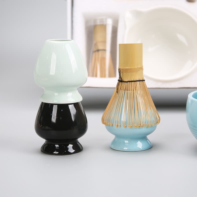 Japanese Minimalist Ceramic Accessories, Chasen Stand, Matcha Whisk Holder, Japanese Powder Tea Cup Chasen Brush Base, Hyakuhon Tachiwana Tea Bowl Tea Ceremony