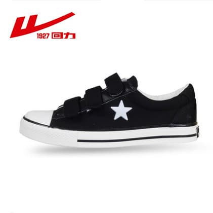 Warrior Canvas Shoes Men's Velcro White Sneakers Women's New Student Board Shoes Korean Couple Canvas Shoes Flat 55
