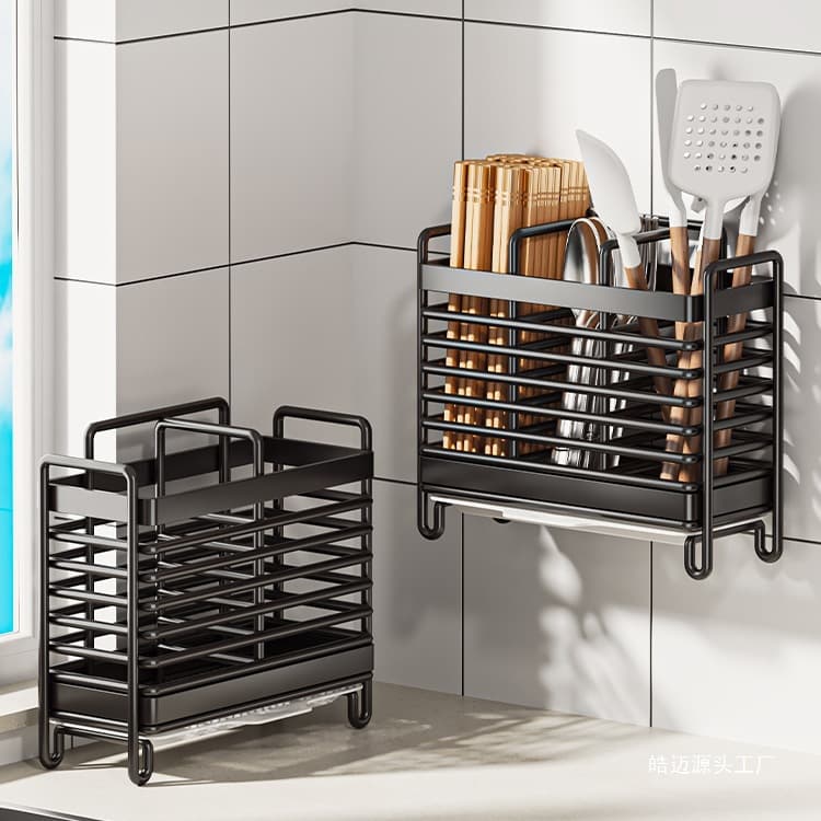 Chopstick Storage Box Kitchen Chopstick Holder Wall-Mounted Chopstick Container New Style Spoon and Chopstick Basket Chopstick Organizer Rack