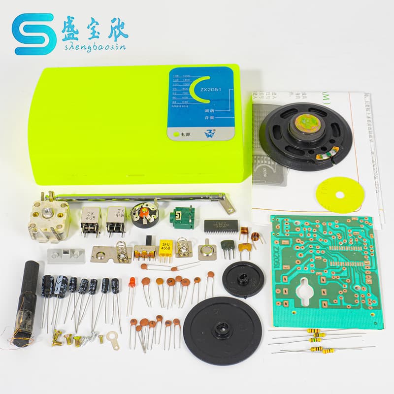 AM/FM Radio Assembly Kit Electronic Integrated Circuit FM/AM Soldering Project Components ZX2051