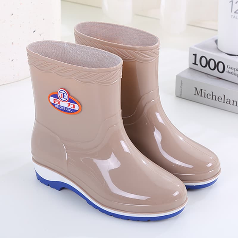 New women's rain boots, non-slip water shoes, adult short boots, kitchen wear-resistant rubber shoes, rain boots, spring and autumn waterproof shoes