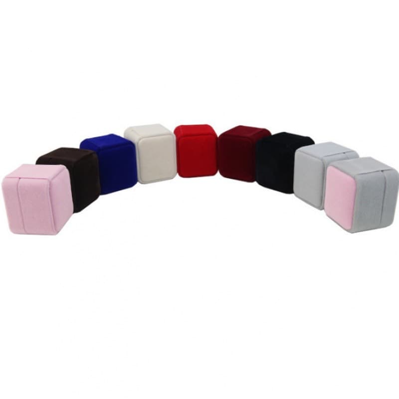 Velvet Jewelry Box Pendant Packaging Box Wedding Ring Box Earring Velvet Box Gift Box Wholesale Drop Shipping