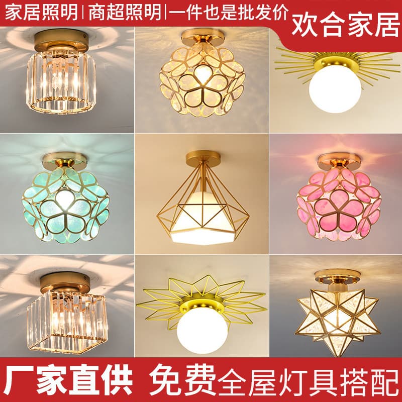 Corridor Light, Hallway Lamp, Balcony, Entryway, Creative Light Luxury Modern Simple Crystal Nordic Bedroom Ceiling Light