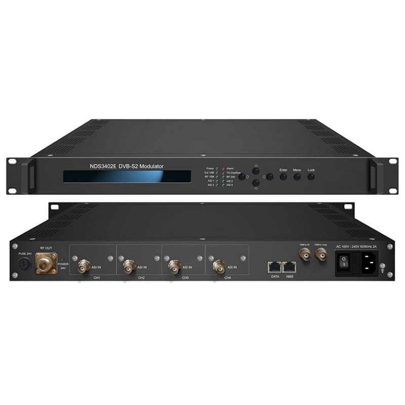 4-Channel ASI/DVB-S2 to IP Output Hotel Front-End Room Converter