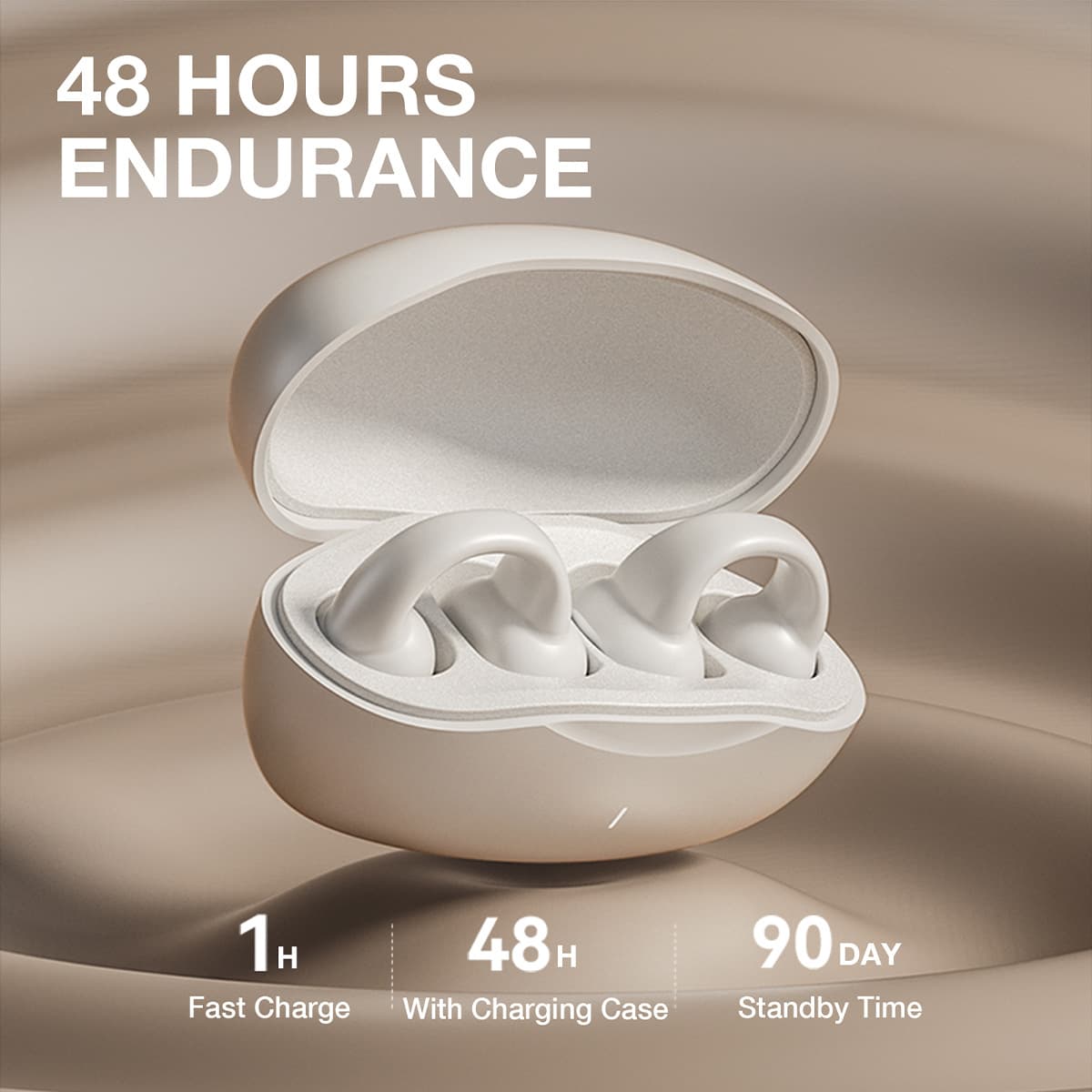 Cross-border Hot Seller 24H Shipping CE/ROHS Certified Drop Shipping Clip-on Bluetooth 5.4 Earphones Comfortable for Long Wear