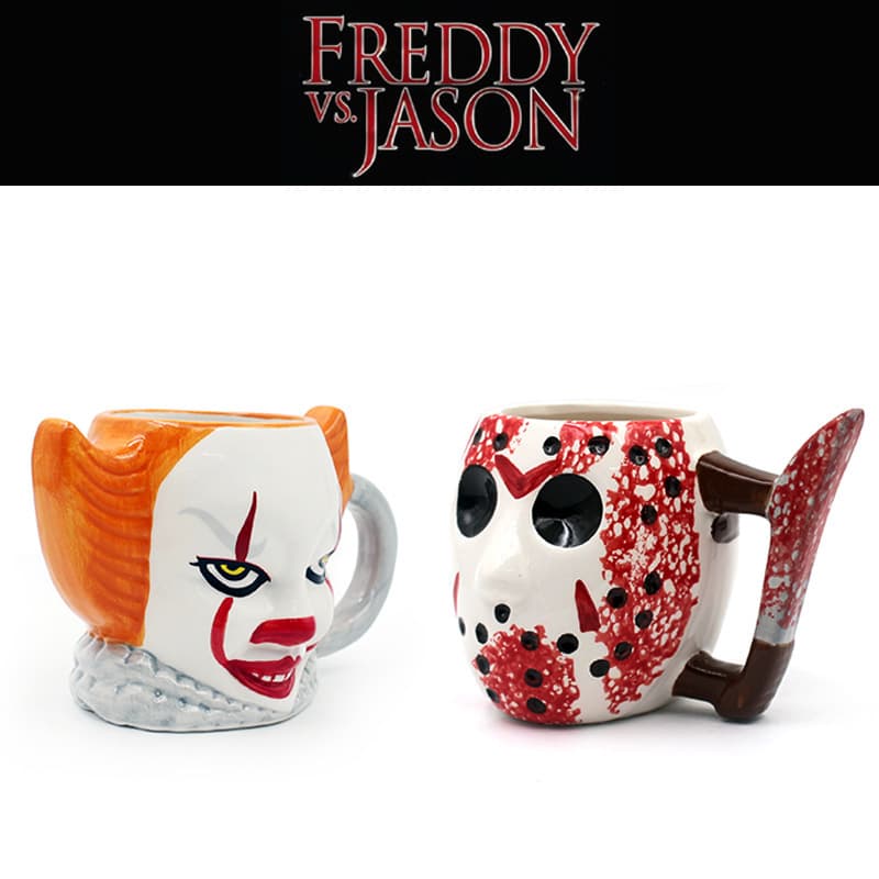 Halloween Scary Freddy Jason Mask Mug Dance Party Male Ghost Demon Hundred Kill Male Ceramic Mug