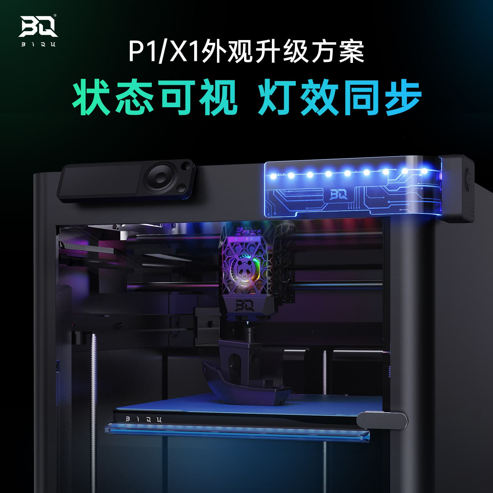 BIQU Panda status display RGB appearance upgrade solution is suitable for Tuozhu P1/X1/P2S printer accessories