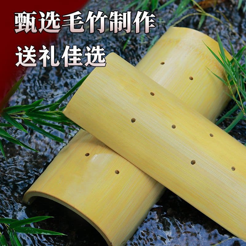 Natural Original Bamboo Pillow Cervical Support Sleep Aid Neck Lumbar Hard Bamboo Summer Traction Pillow Solid Wood U-shaped Guide
