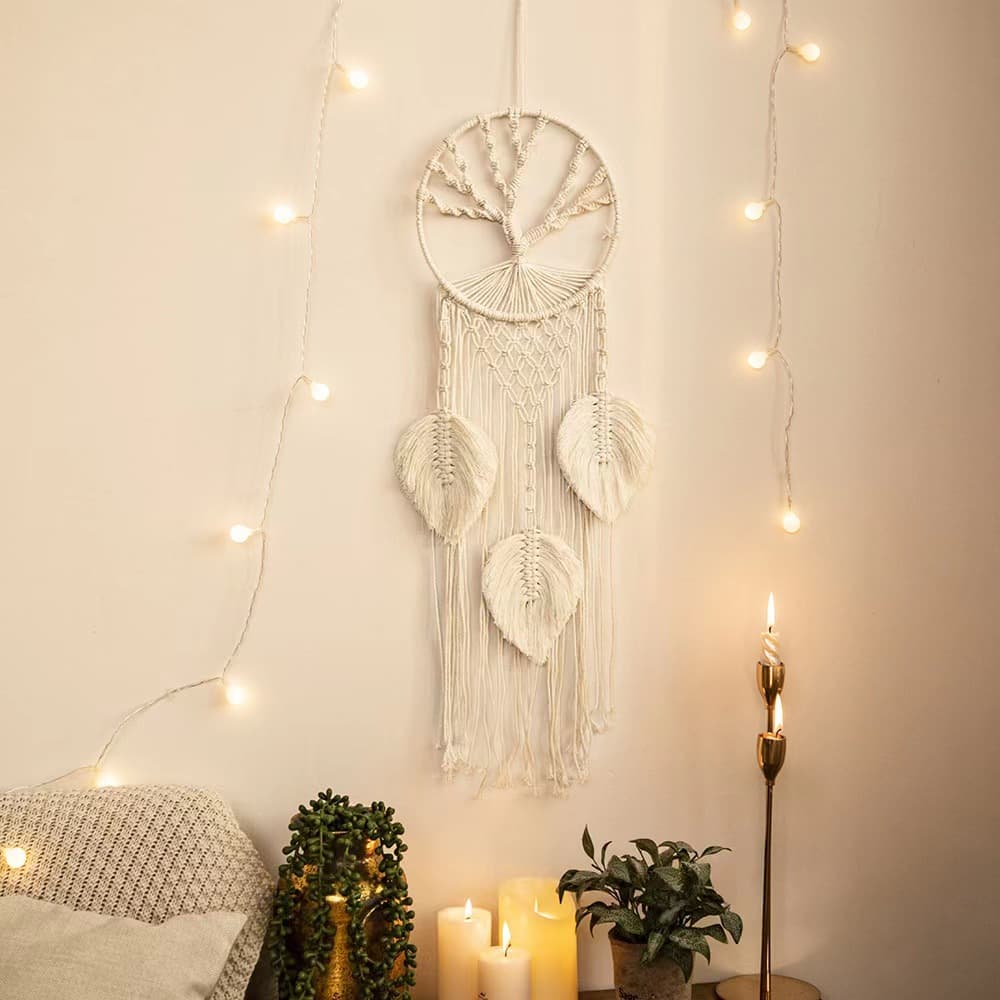 Moon Tapestry Woven Dreamcatcher Hotel Indoor Wall Hanging Decorative Ornament Nordic Handmade Star Moon