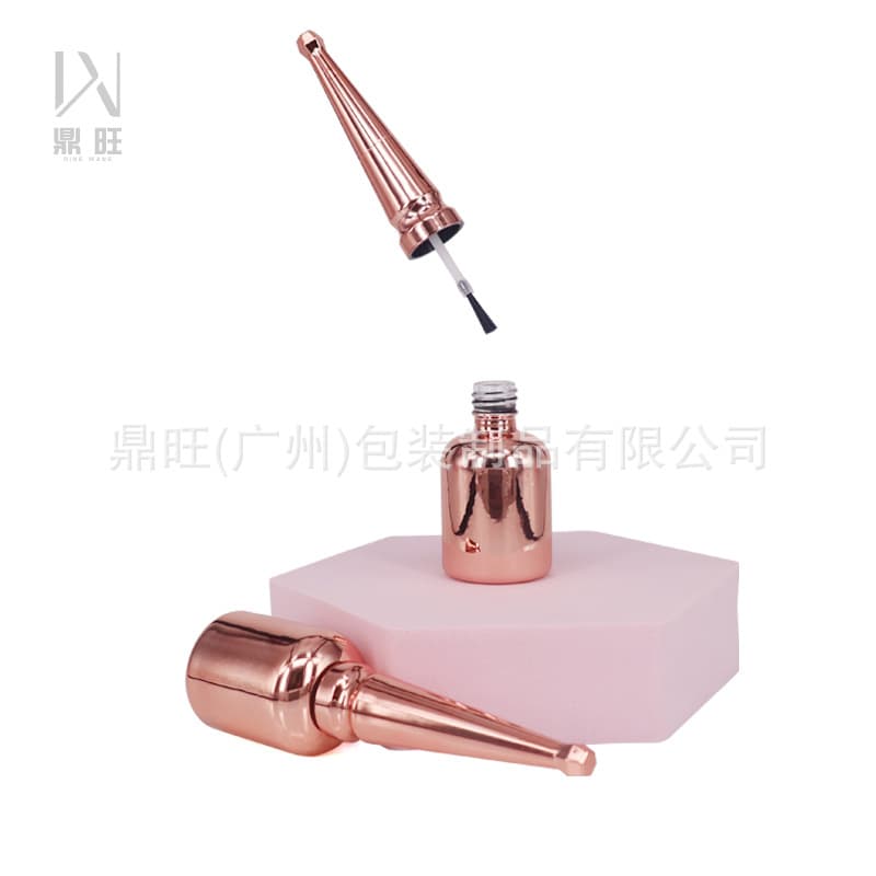 Factory wholesale nail polish bottle 11ml electroplated nail gel bottle, customizable process, color gel functional bottle supply