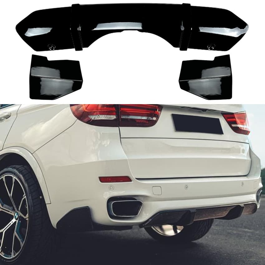 For BMW X5 F15 M Sport 2014-2018 MP Rear Lip Diffuser Tail Lip Rear Bumper Corner Modification