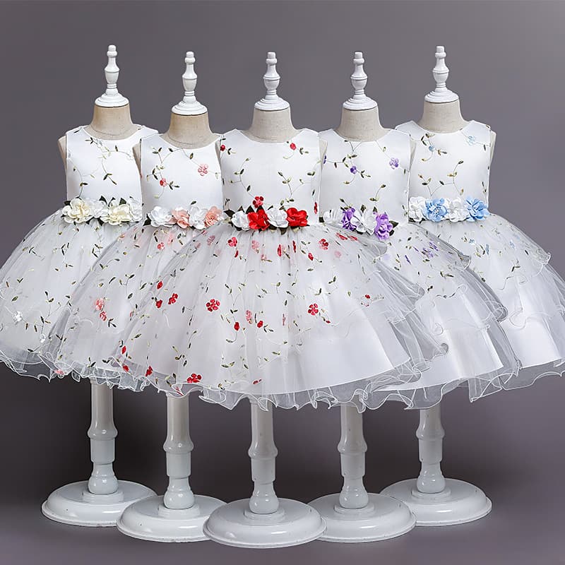 High-End Custom European & American Children's Dress, Princess Tutu Dress, Summer Children's Formal Wear, Girls' Wedding Dress