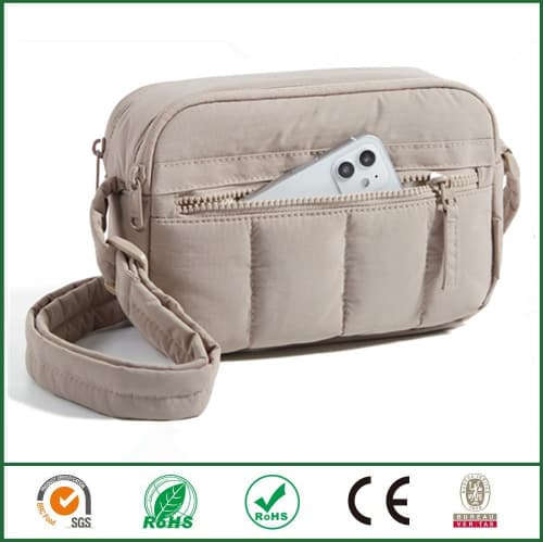 New Waist Bag Women Travel Small Shoulder Bag Puffy Shoulder Clutch Wallet with RFID Anti-Theft Slot