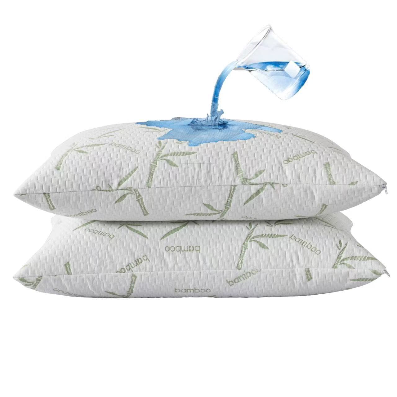 In Stock Amazon Cross-Border Bamboo Waterproof Pillowcase Thickened Sweat-Proof Dirt-Proof Pillow Cover Anti-Grease Protective Pillowcase