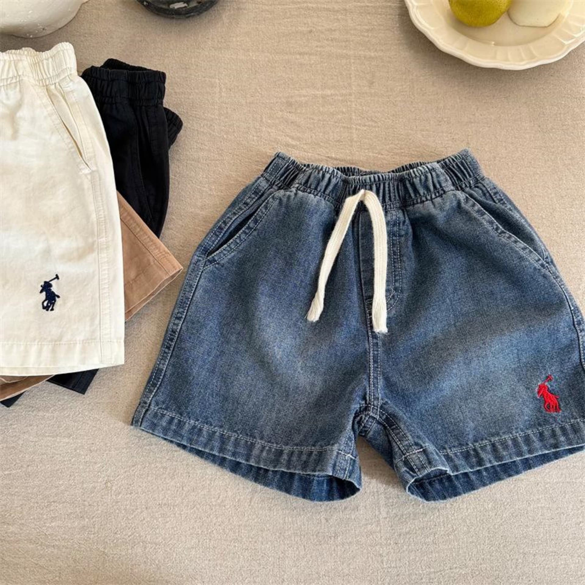 Children's Class A Shorts Summer New Style Boys' Pants Thin Five-Point Shorts Breathable Baby Color Mid-Length Casual Trendy