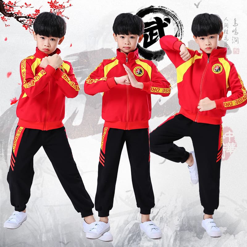 Children's Martial Arts Sanda Suit for Boys and Girls, Boxing Fighting Training Clothes, Long-Sleeve Practice Uniform for Autumn and Winter