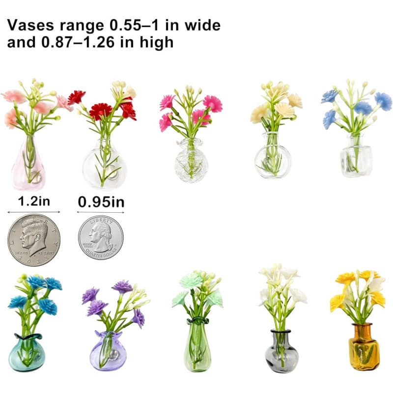 New Mini Fridge Vase Magnet Ins Style Mini Glass Vase Fridge Magnet Cute Kitchen Office Decoration
