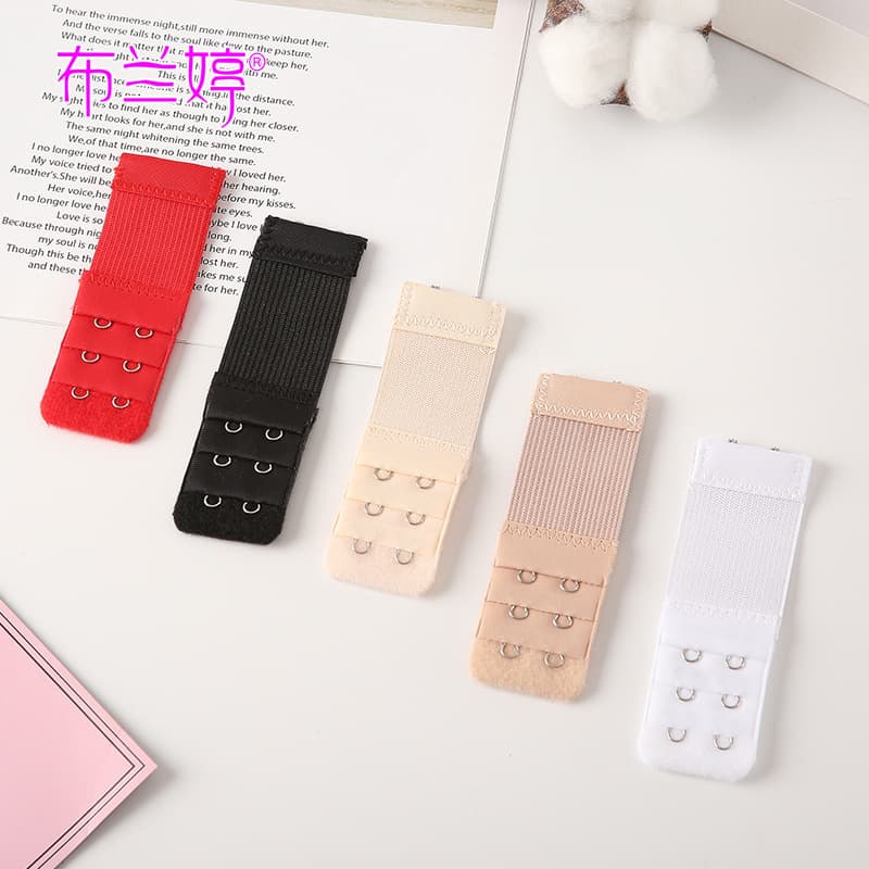 Bra Extender 3-Row Extension Strap Elastic Bra Back Extender 3-Row 2-Hook