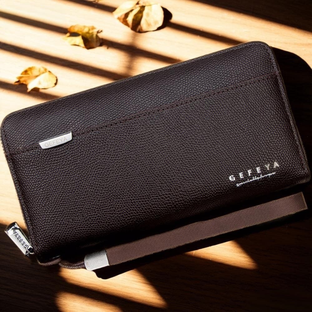 New Cross-Border Men's Handbag Multifunctional Wallet Business Long Clutch Card Holder Money Clip Bag