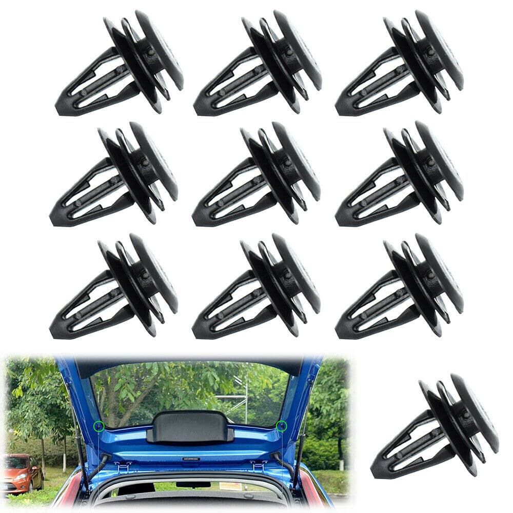 10-pack automotive rear trunk lid cover, parcel shelf, cargo rack wire clip fastener, clip accessory D180